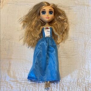 Blue and White Dress Doll with Blonde Hair
